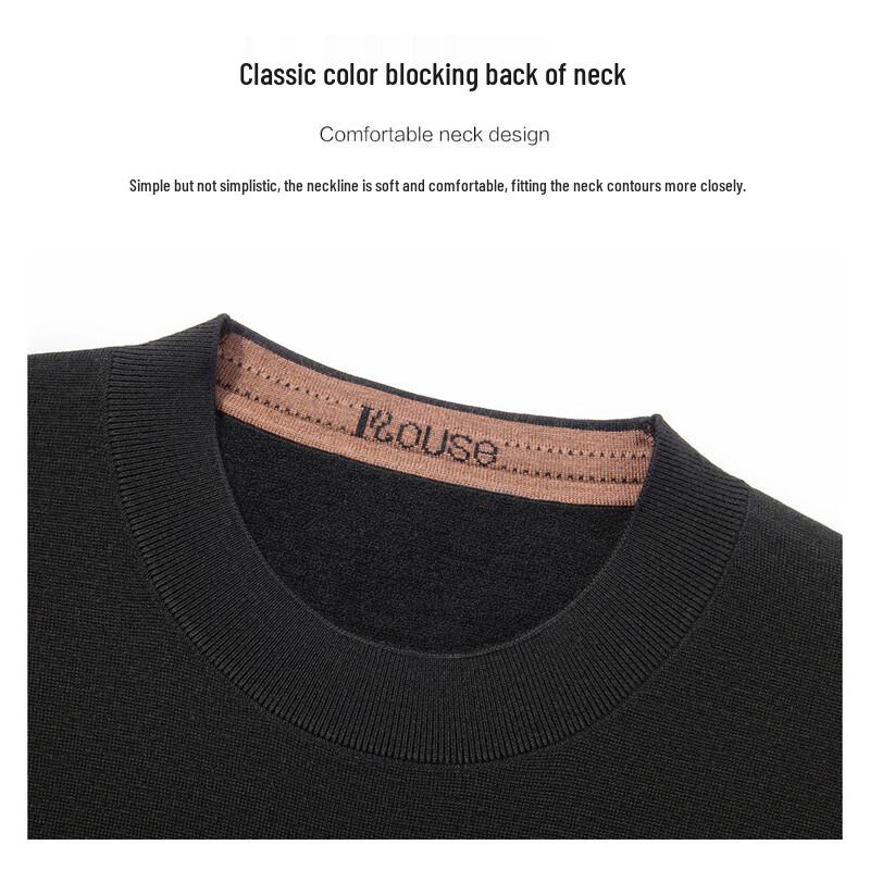 Luozi Men's Premium Warm Round Neck Wool Sweater