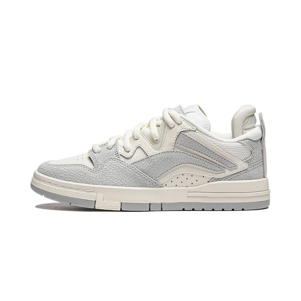 Li Ning Wave Pro Slip Resistant Cushioning Abrasion Resistant Support Skateboard Shoes Women's Gray AECU020-1