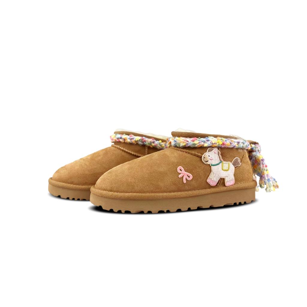 UGG КЛАССИЧЕСКИЕ УЛЬТРА МИНИ Натуральная овчина Термоустойчивые Скользкие Термоустойчивые Скользкие 1116109-CHE(Team40-SBOX)