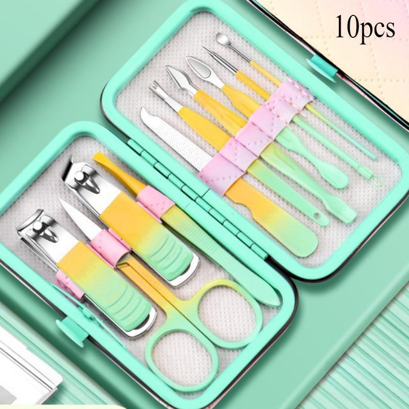 Маникюрный набор, кусачки для ногтей, инструменты для мужчин и женщин с портативным дорожным футляром, набор для личной гигиены, подстригающий ногти на руках и ногах, подарок