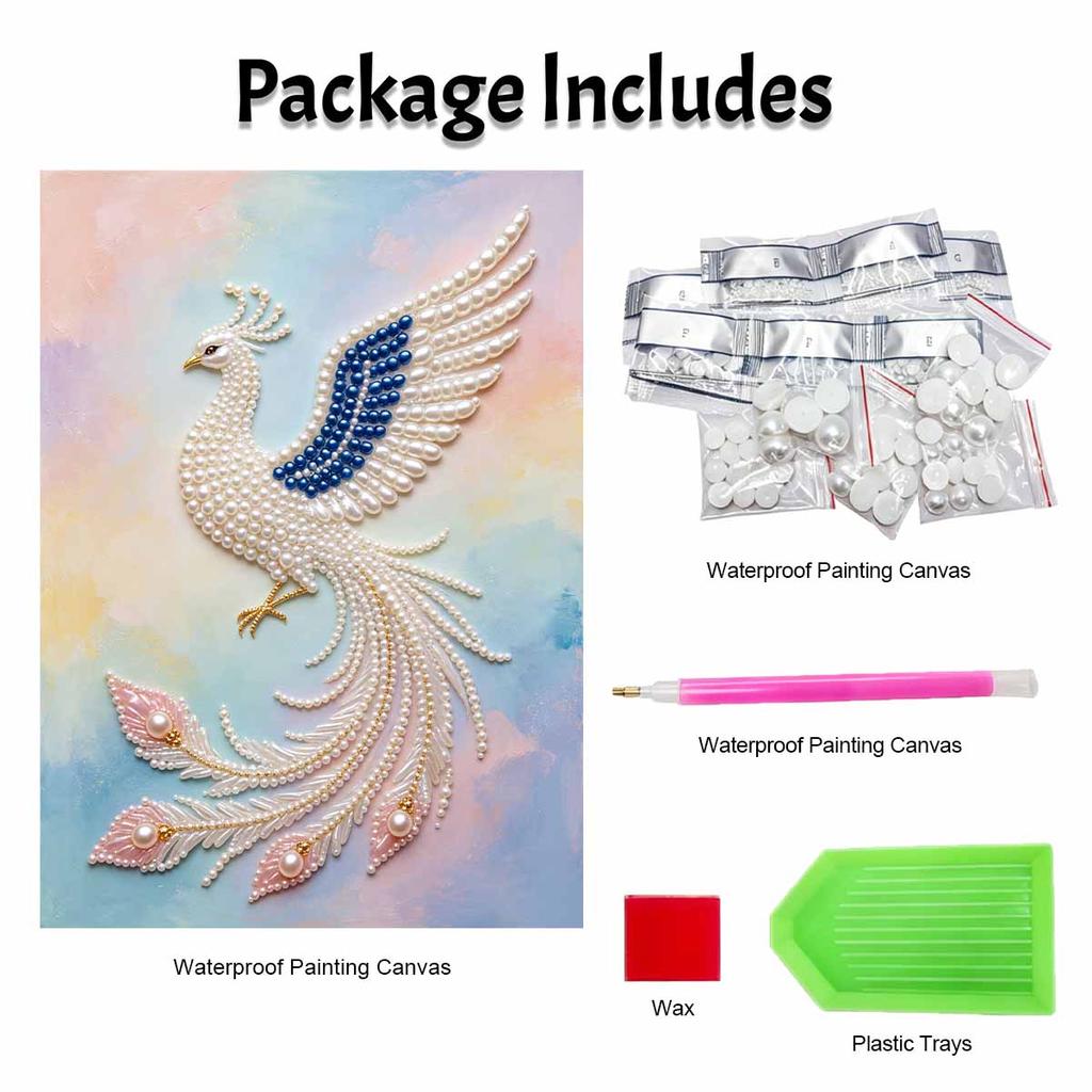 Peacock Pearl Painting DIY Handmade Pearl Painting Art Luxury Gift Home Decoration