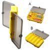 Double-Sided Flip-open Lure Tackle Box - 2-Layer Portable Plastic Storage with Adjustable Dividers for Fishing Bait & Accessorie