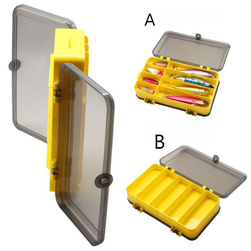Double-Sided Flip-open Lure Tackle Box - 2-Layer Portable Plastic Storage with Adjustable Dividers for Fishing Bait & Accessorie