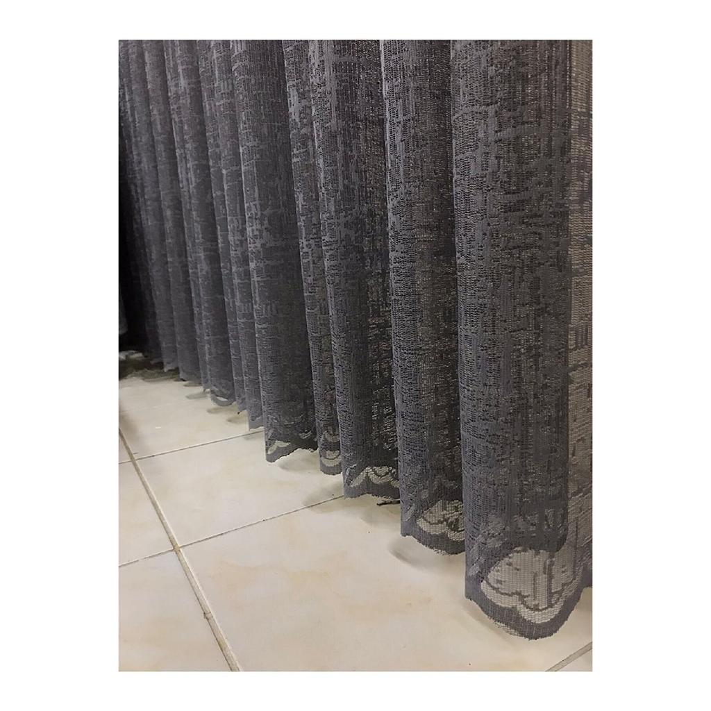 Гладильная серо-серая штора из тюля с узором Shandy 1x2, плиссированная прихожая, кухня, балконная занавеска