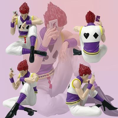 Новая фигурка Аниме Hunter×Hunter Члены Геней Рёдан Хисока Фигурка Действия Сидячая Поза ПВХ Украшение для Машины Кукла Детские Игрушки Подарки