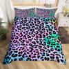 Leopard Print Duvet Cover Set King Size Colorful Cheetah Printed  2/3pcs Twin Bedding Set Africa Leopard Pattern for Girls Women