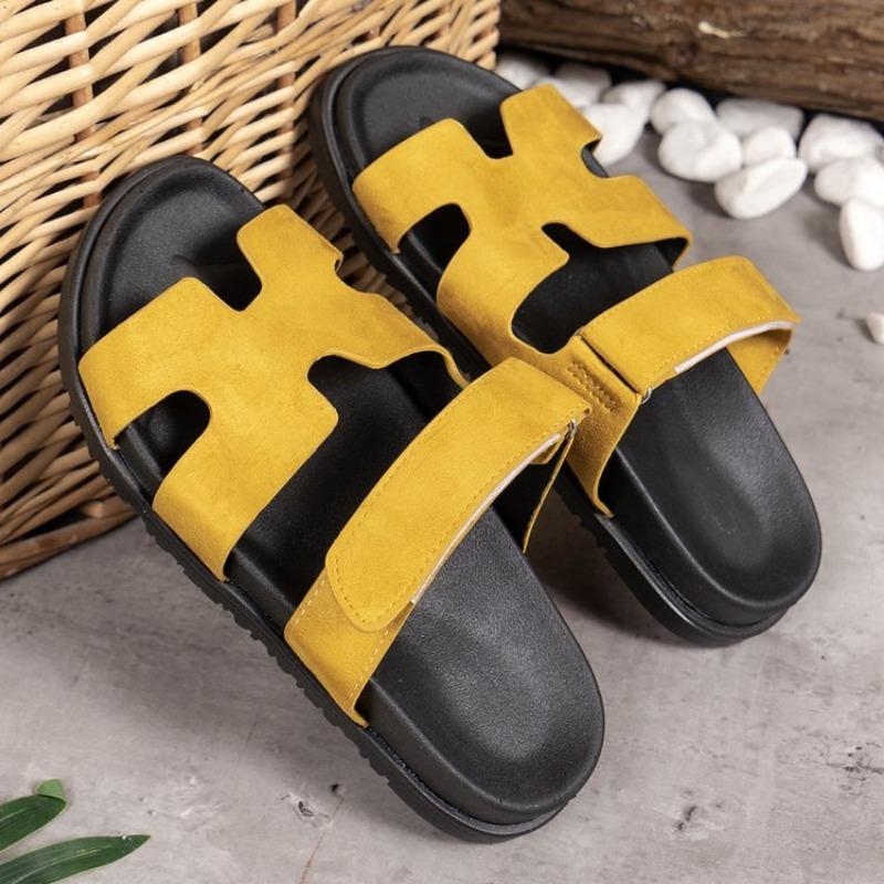 Сандалии на толстой подошве, на липучке большого размера, цветные, подходят для повседневной женской обуви, универсальные и многофункциональные