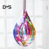 Faux Crystal Prism Sun Catcher Decoration Indoor Outdoor Garden Window Hanging Rainbow Maker Clear Waterdrop Hanging Ornament Pendant