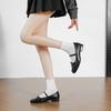 Fashion Temperament French Retro Shallow Mouth Square Root Flat-soled Single Shoes Women's Spring and Autumn New with Skirts Versatile Mary Jane Shoes