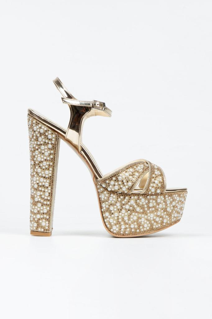 Женские модные платиновые зеркальные туфли с жемчугом и крестом, классические вечерние модельные туфли на платформе и каблуке для вечеринки