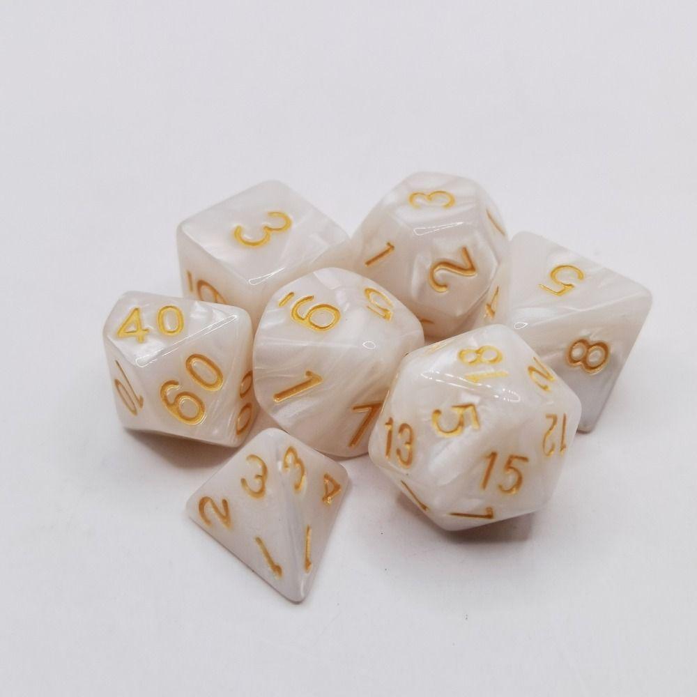 7 шт./компл., 7 кубиков DND, многогранные настольные игры D4 D6 D8 D10 D12 D20, игровые кости для вечеринок, акриловые многогранные кости TRPG DND