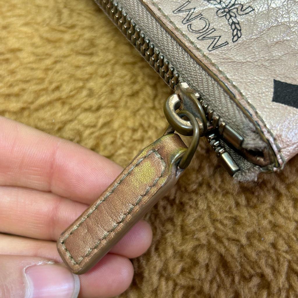 [Pre-Owned] Medium Rose Gold Coated Canvas Floral Print Shoulder Bag Clutch Crossbody Bag Rose Gold Hardware Detachable Shoulder - Very Good #19MMSJF