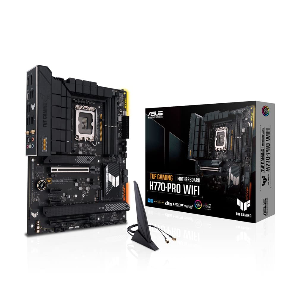 ASUS TUF GAMING WIFI Intel and 12th Generation CPU LGA1700 DDR5 Authorized Japanese Distributor H770-PRO Motherboard, 14th, 13th, Compatible, H770,