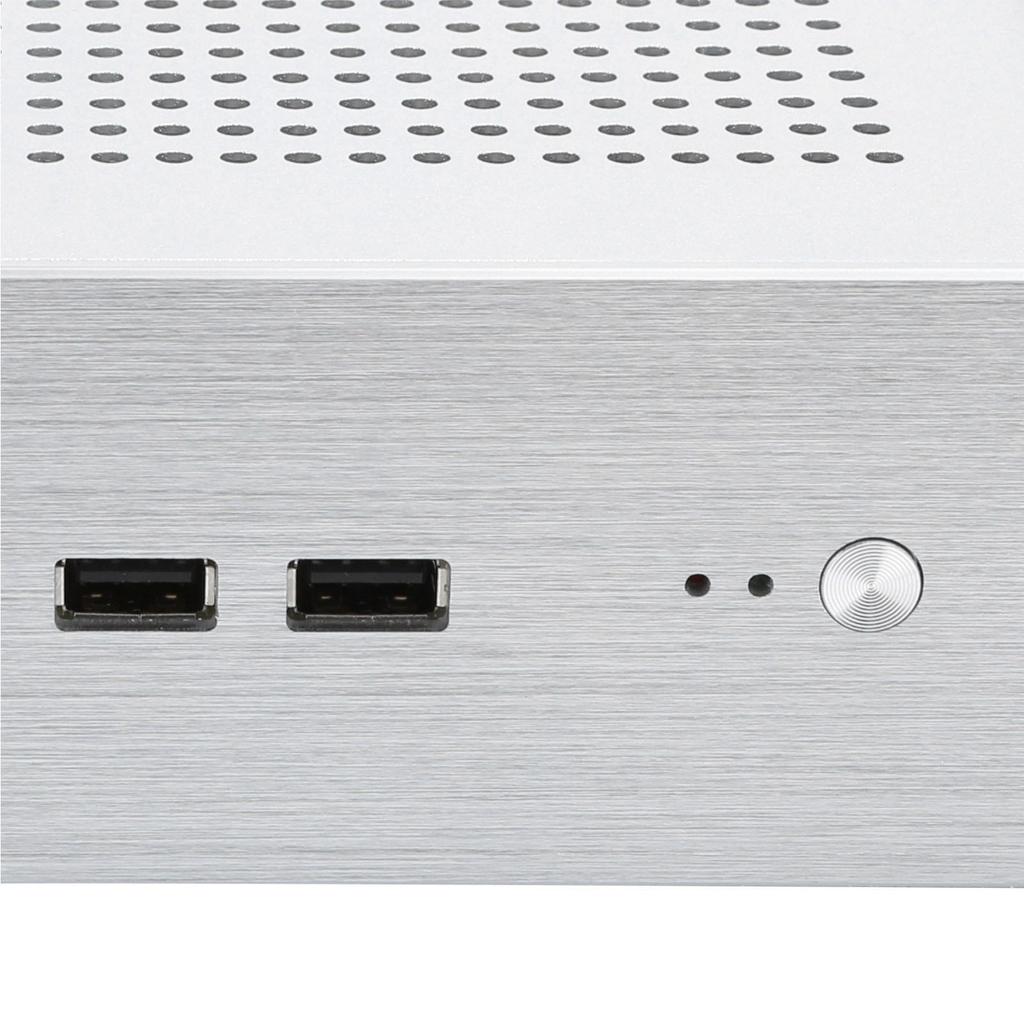 G60S Корпус HTPC Полностью алюминиевый Блок питания ATX Корпус ITX для настольного компьютера(Серебряный USB2.0)