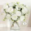 LUYI 4-Packs Artificial Polyester Peonies Natural Style Handmade Spring Bouquet Centerpiece Table Wedding Party Home Decoration