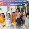 40 Pcs Happy Face Calm Stickers Anxiety Sensory Decals Small Sensory Strip Smile Decals for Kids Reward Chart Behavior Student Teacher Early Learning