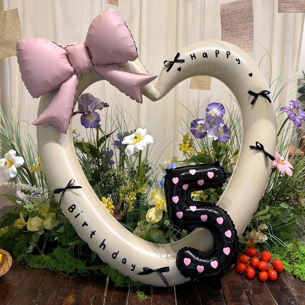 40-дюймовый розовый фольгированный шар в форме сердца, черный цифровой алюминиевый декор для вечеринки по случаю дня рождения, украшение для детского праздника, подарок для девочек на свадьбу, реквизит для детского праздника
