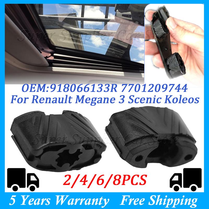 2/4/6/8 шт. Зажимы для ремонта ползунка люка Подходят для Renault Megane 3 Scenic Koleos Автозапчасть 918066133R 7701209744 Автоаксессуары