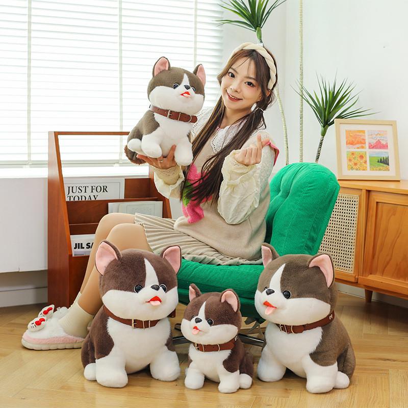 Cute Dog Plush Toy Huskies Animal Soft Stuffed Animal For Teens And Kids