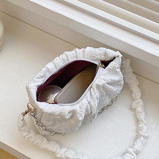 IELGY Женская плиссированная сумка подмышками, универсальная модная сумка через плечо