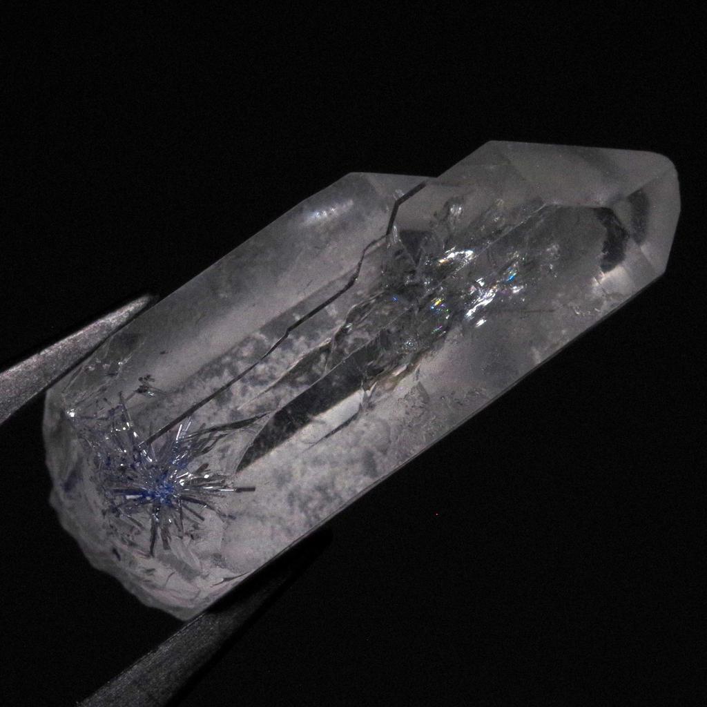 Stone Natural Mineral Dumortierite Quartz Crystal Rough Side 20mm 1 [N2 Natural] (dumortierite Quartz) / (6 "One-of-a-kind" Stone Approx. 9.7ct