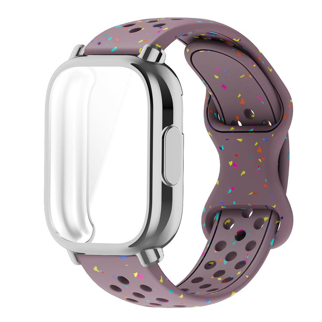 Ремешок+Чехол для Xiaomi Redmi Watch 5 active 5 Lite Защита Полное Покрытие Экрана ТПУ Мягкий Корпус и Силиконовый Дышащий Спортивный Ремешок