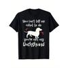 European sizes You can't tell me what to do Not my dachshund Funny dachshund T-shirt personality casual collar outdoor short-sleeved T-shirt