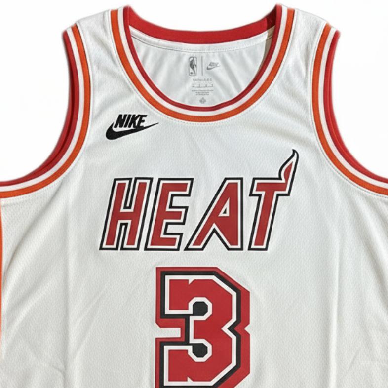 Nike Версия для фанатов НБА Miami Heat Wade 3 Retro Memorial Пуловер с круглым вырезом Баскетбольная майка Мужские майки DO9490-100