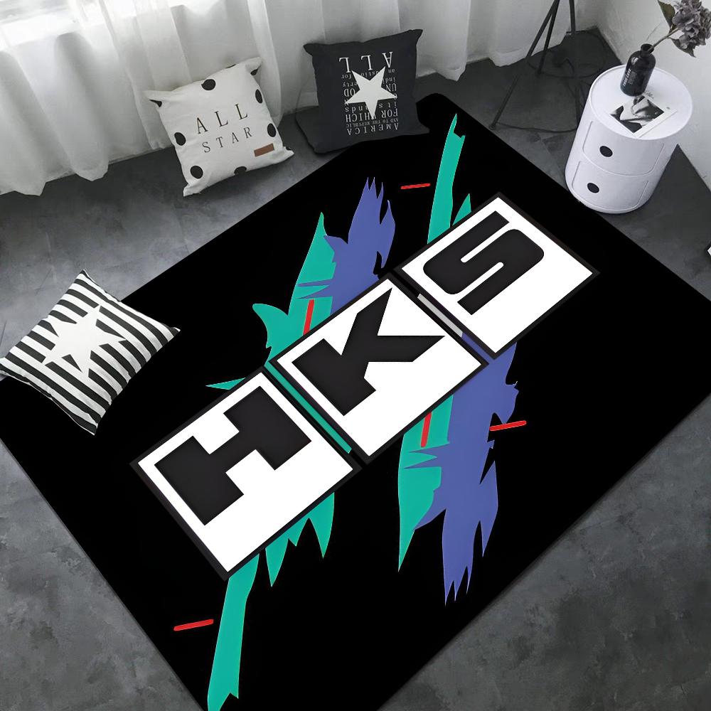Sports Car H-K-S JDM Kitchen Mat Washable Non-Slip Living Room Sofa Chairs Area Mat Kitchen Toilet Rug