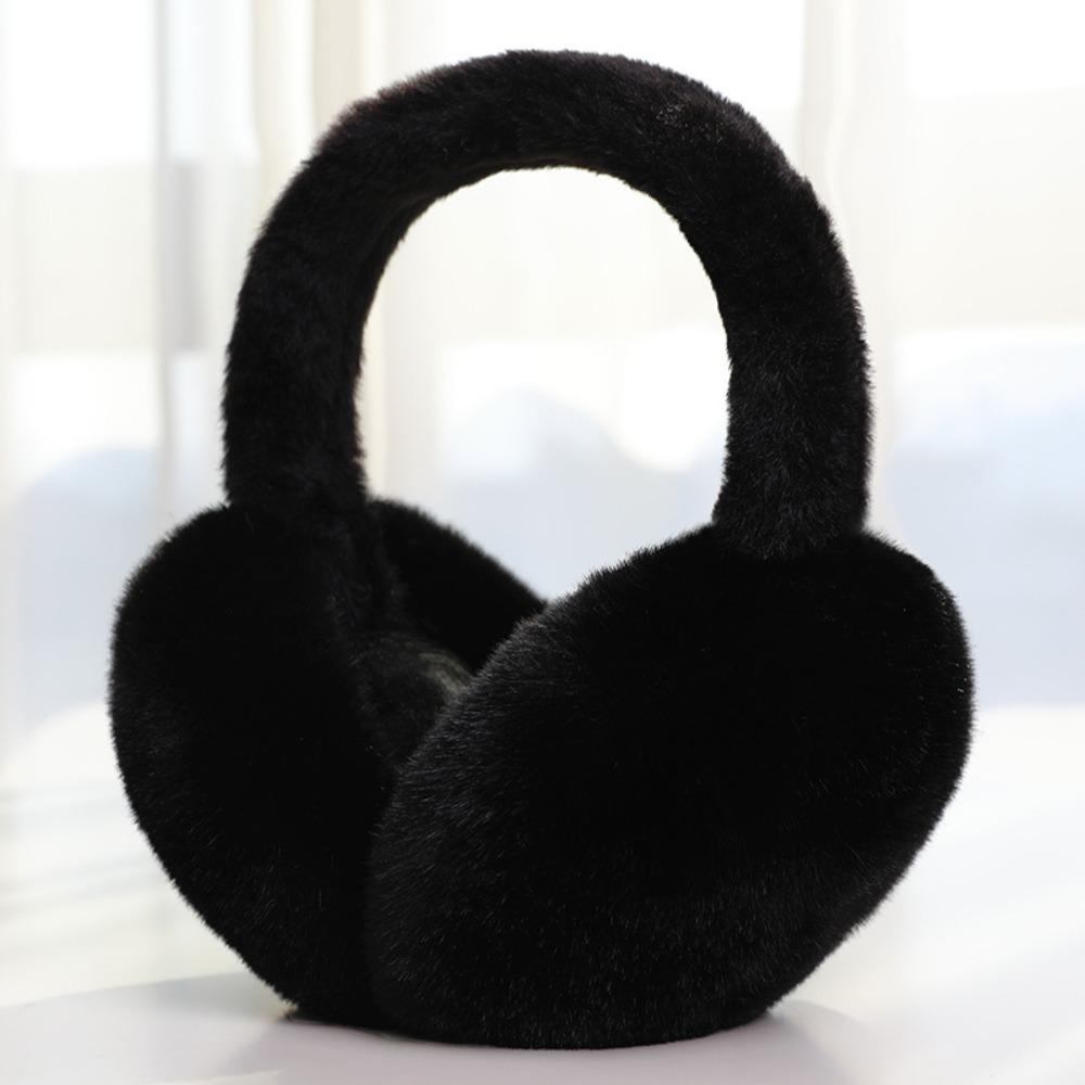 Solid Color Plush Ear Warmer Folding Ear Cover New Earflap Outdoor