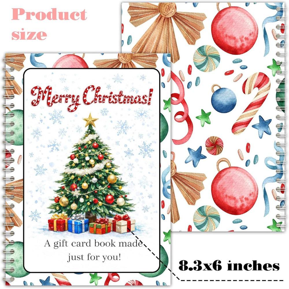 Holographic Christmas Gift Card Booklet Christmas Theme Christmas Gift Card Holder Family Friends