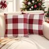 Чехлы для подушек Merry Christmas Buffalo Check Home Decor, рождественские красные, черные и бежевые чехлы для диванов в фермерском стиле