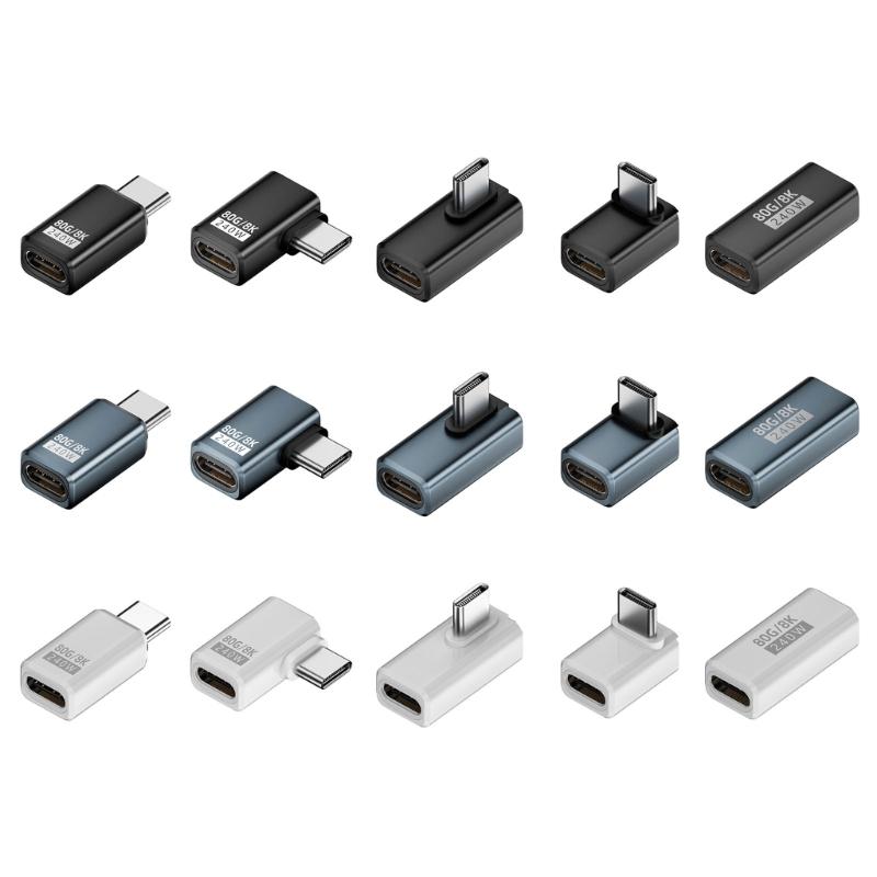 Адаптер USB Type-C 240 Вт 80 Гбит/с 8K@60 Гц для устройств Thunderbolt 4/5 для эффективной передачи данных
