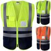 Men Women Reflective Mesh Vest Unisex High Visibility Waistcoat Day Night Warning Safety Tank Top Workwear