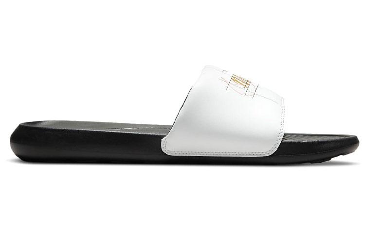 Nike Шлепанцы Victori One с принтом 'White Metallic Gold' CN9678-103