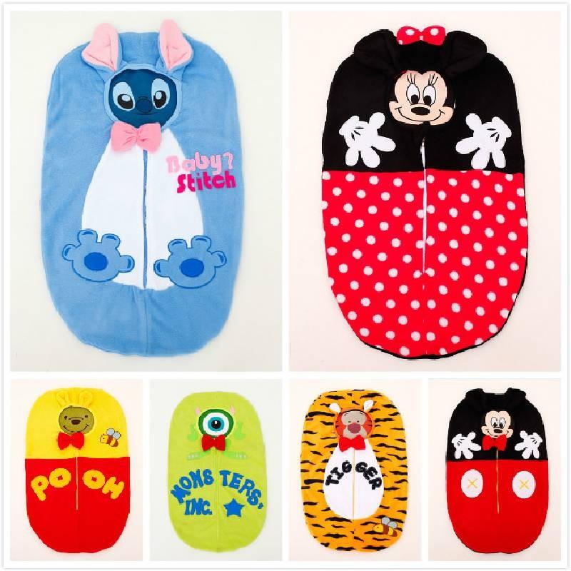 Микки Маус и Дональд Дак Тигра Пух Детский Зимний Спальный Мешок Съемный