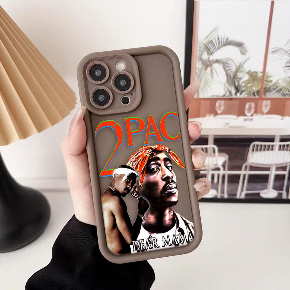 Чехол для телефона Hip Hop Tupac Shakur 2pac Для iPhone Apple 17 AIR 16 16E 11 12 13 14 15 XR Plus Pro Max Чехол DIY TPU Ударопрочный Чехол