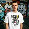 Unisexs Oversized Skate Graphic Tshirt 100 Cotton Streetwear Tee Casual Hip Hop Style Short Sleeve Tops for Skateboarders Style
