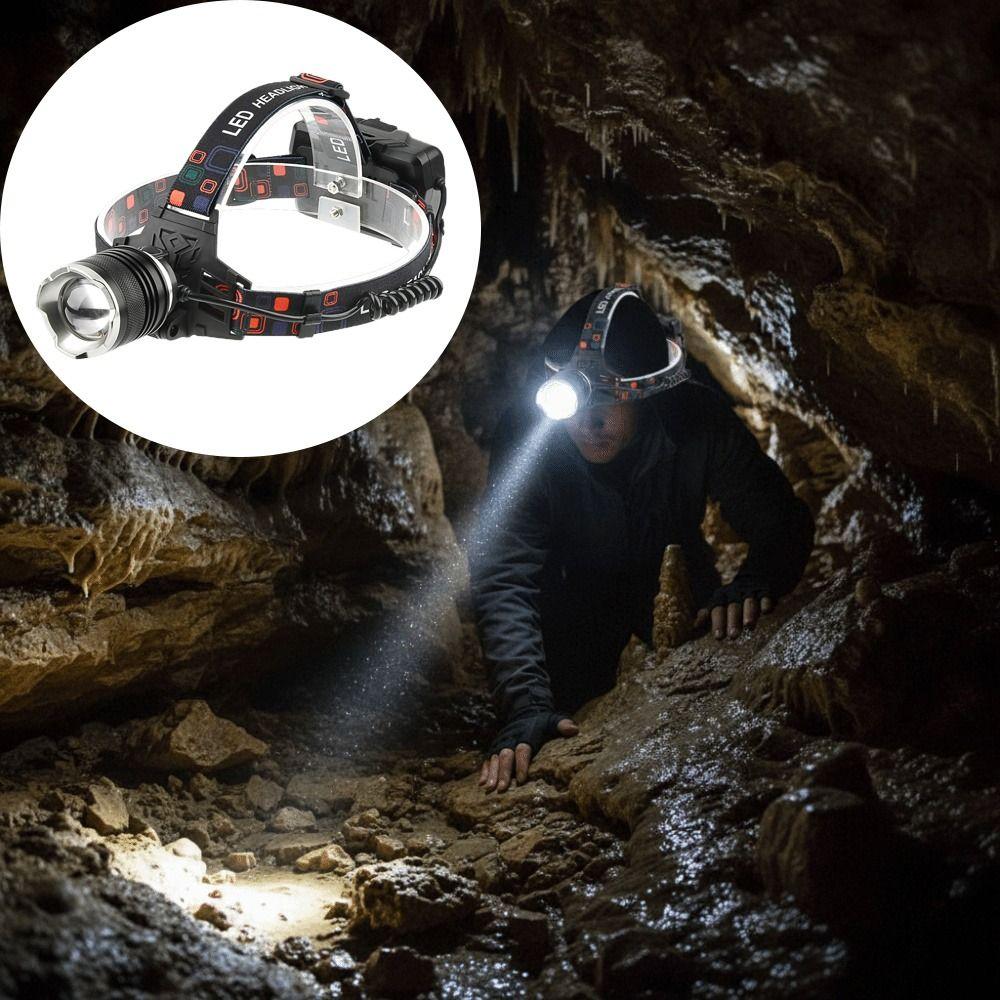 High Power LED USB Rechargeable Headlamp 3 Lighting Modes Zoomable Head Lights Outdoor Activities