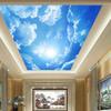 3d Ceiling Wallpaper Blue Sky White Clouds Wall Mural Living Room Bedroom Interior Ceiling Murals