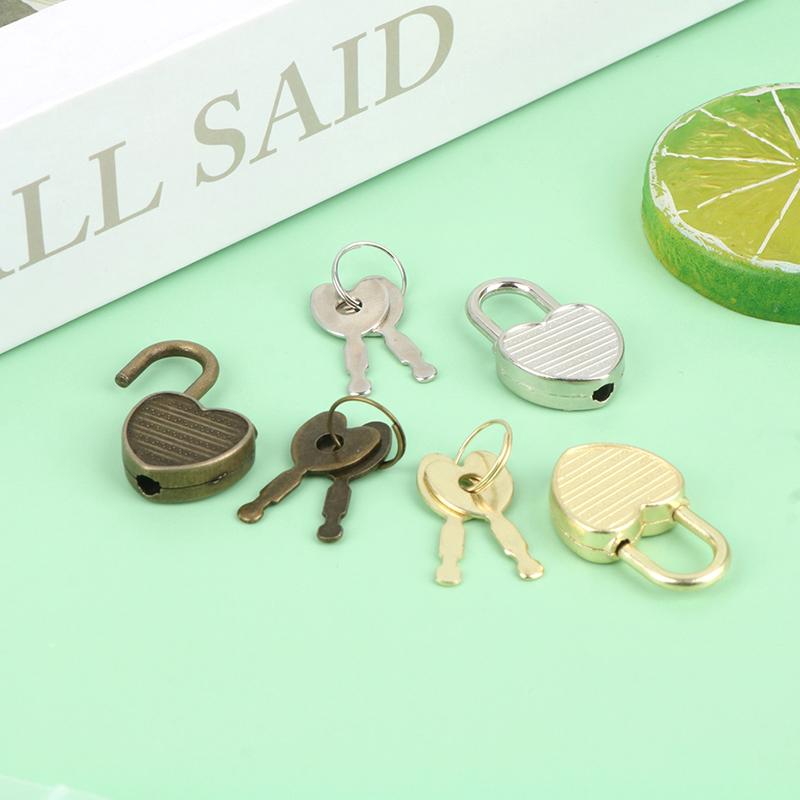 1 комплект висячего замка в форме сердца, аппаратный замок для багажа с замком для шкатулки для драгоценностей, дневника