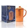 Pure Copper Hammered Jug Pitcher with Lid 1500 ML - Storage Water Serveware Home Hotel Restaurant Benefit Yoga Ayurveda