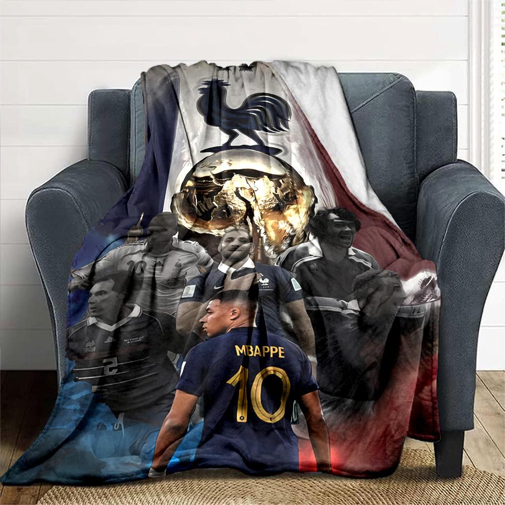 Parisian Football Celebration Blanket Soft Warm Cozy Great for Office Sofa Picnics for All Seasons Digital Print