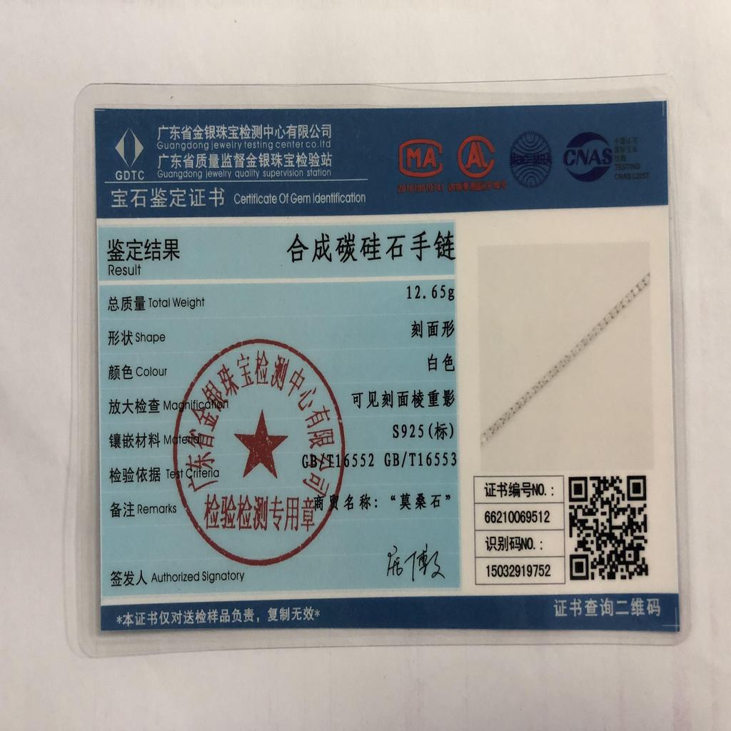 100% 925 Sterling Silver Moissanite Tennis Chain Necklace Diamond Test Passed Sparkling Fine Jewelry With GRA Certificate Chains