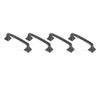 Retro Drawer Knobs Furniture Drawer Knob Black Zinc Alloy 1 Set 4 Pcs For Kitchen And Cabinet Doors