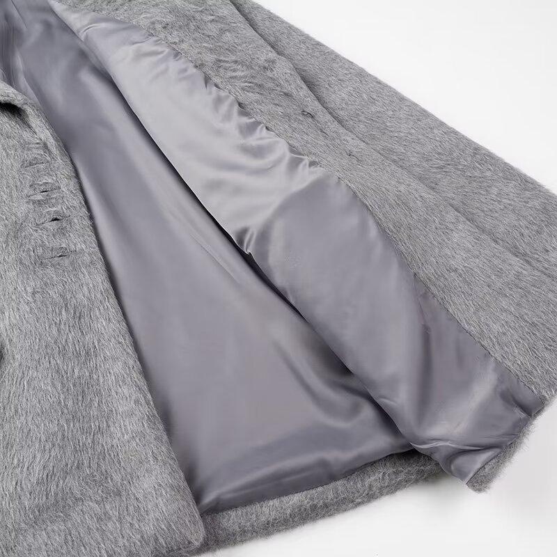 Women Winter Blazer Coat Turn Down Collar Warm Coat Turn Down Collar Fashion Design Blazer Feminino Tops Clothes
