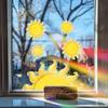 Мультяшный Ловец Солнца Красочное Украшение и Декор Дома Стеклянные Двери и Окна Статические Наклейки на Окна