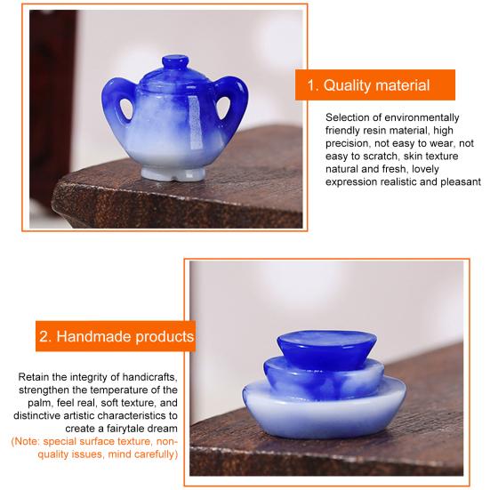 10 шт. кукольный домик чайный сервиз смоляной миниатюрный чайник китайский чай блюдце