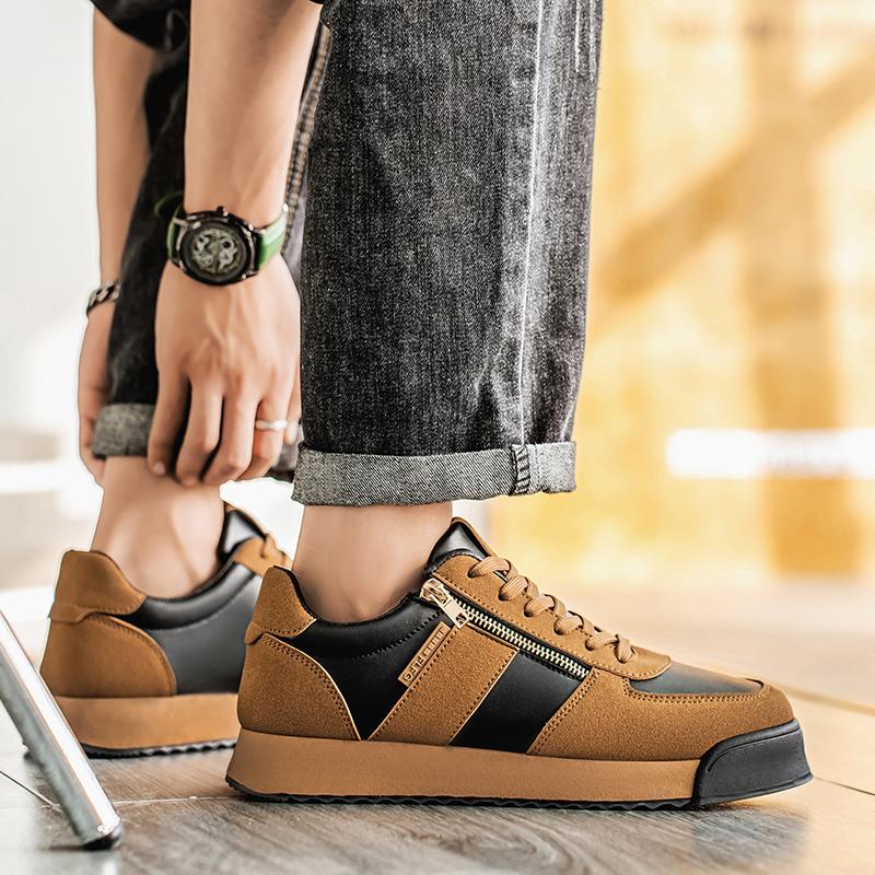 Дизайнерская мужская обувь Слипоны Лоферы Боковая молния Дышащие Модные Нескользящие Для улицы Преппи Повседневные Кроссовки для выпускной церемонии