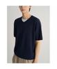 8SECONDS V-Neck Layered Knit Pullover Navy